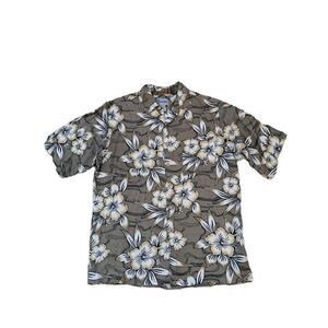 Hana Bay Men's Size Large Rayon Retro Hawaiian Shirt